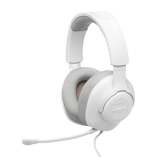 JBL Quantum 100M2 - White - Wired over-ear gaming headset with detachable mic and mute option - Detailshot 3